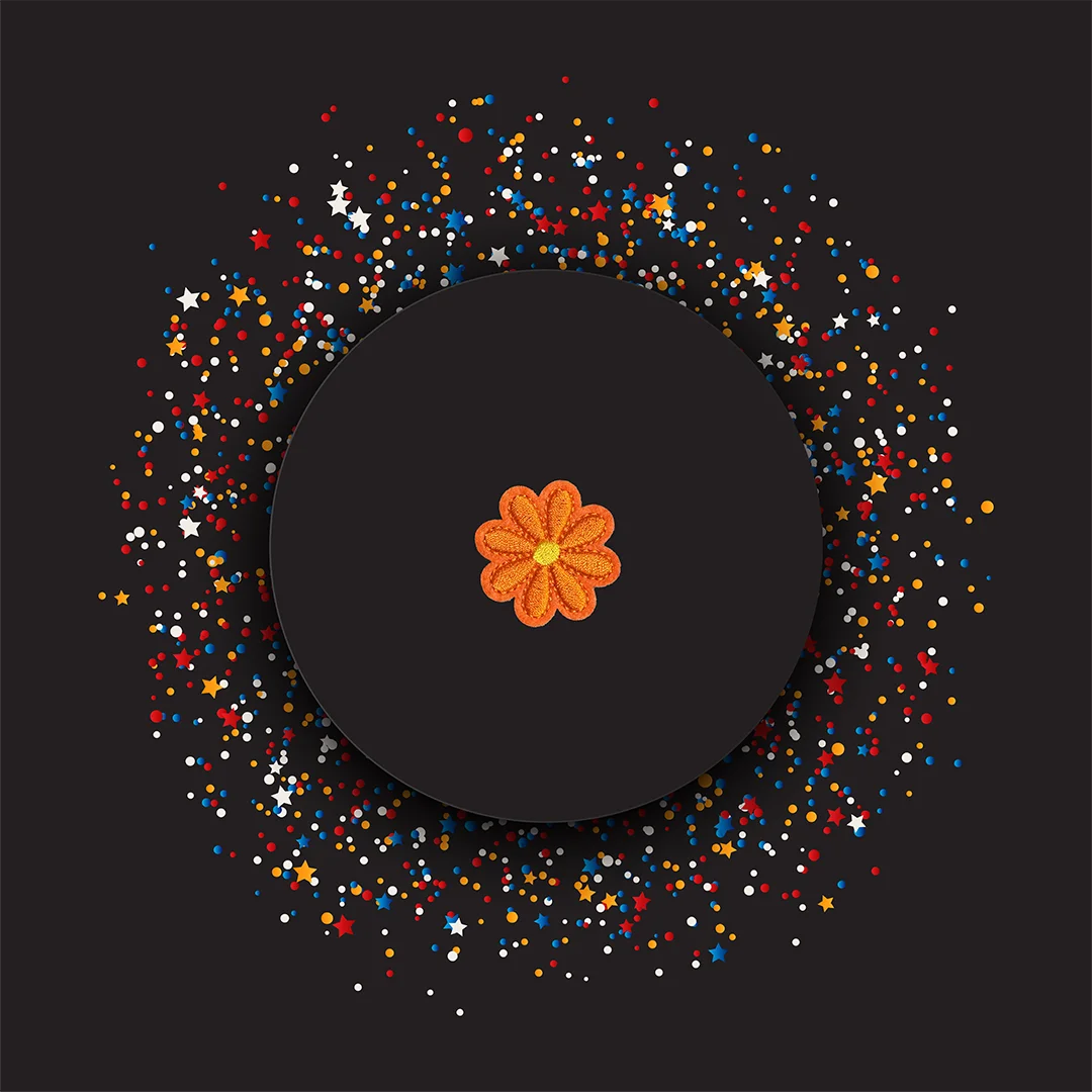 Oranje bloemetje - Bloemetjeoranje 1 - IN017