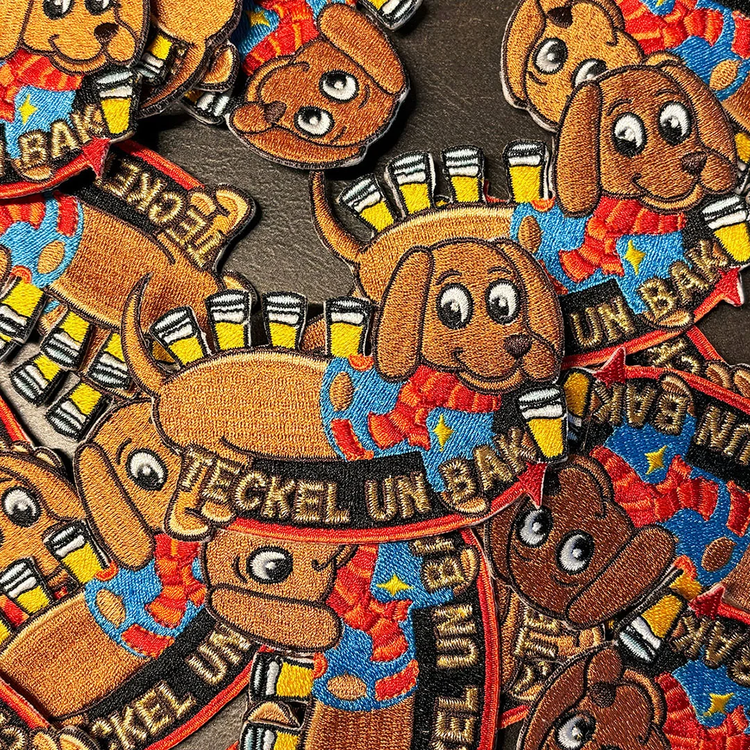 Teckel un bak - Kielegatbreda tackelembleem - IN080-05