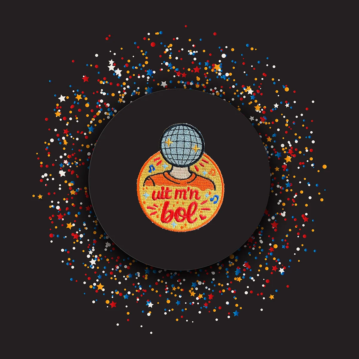 Uit m'n bol - Uitmnbol discoembleemcarnaval - IN095-09